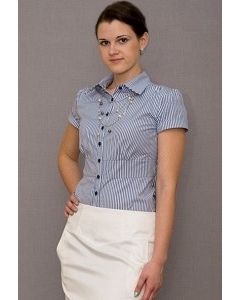 Женская рубашка в полоску Golub | Б546-1831