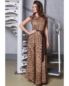 Длинное платье леопардового цвета TopDesign A8 040