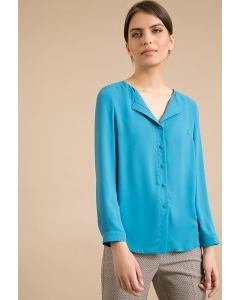 Блузка лазурного цвета прямого кроя Emka B2451/lush