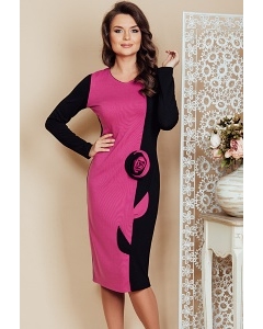 Чёрно-розовое платье TopDesign Premium PB6 09