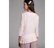 Розовая легкая блузка с V-образным вырезом Emka B2539/laima