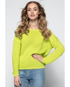 Женский свитер лаймового цвета Fimfi I237