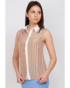 Блузка с белым воротничком Emka Fashion b 2158/confess