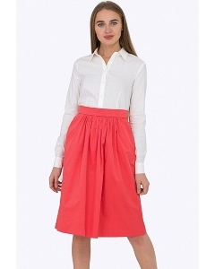 Расклешенная юбка кораллового цвета Emka-Fashion 680/lisel