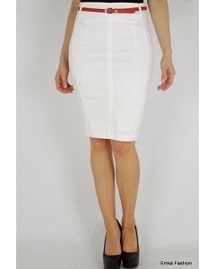 Белая хлопковая юбка Emka Fashion 466-maisa