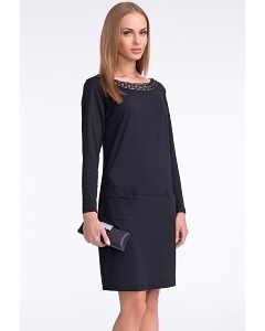 Стильное чёрное платье Sunwear US219