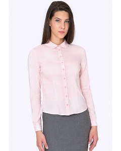 Розовая рубашка с круглым воротничком Emka b 2264/apreliya