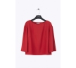 Красная блузка прямого кроя Emka B2505/viskam