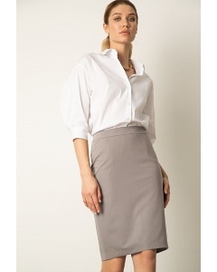 Классическая юбка-карандаш серого цвета Emka S773/hiksel