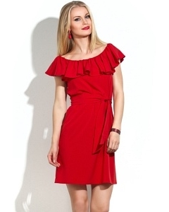 Коктейльное платье красного цвета Donna Saggia DSP-16-56