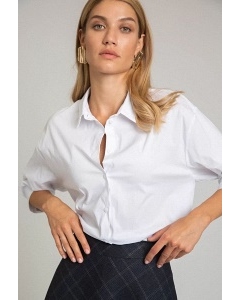 Белая блузка-рубашка Emka B2540/amina