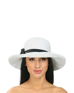 Чёрно-белая шляпа Del Mare 001-02.01