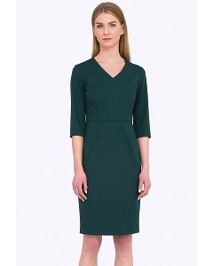 Тёмно-зеленое платье-футляр Emka PL758/alberi