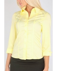 Желтая женская рубашка Emka Fashion B0172-4690