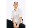 Белая хлопковая блузка с поясом Emka B2301/ronda
