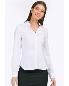 Белая блузка приталенного силуэта Emka B2336/vonda