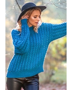 Синий свитер Fobya F591