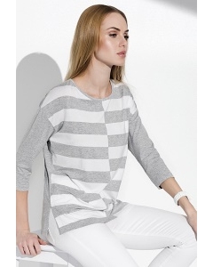 Женская блузка серо-белого цвета Sunwear I01-4-09