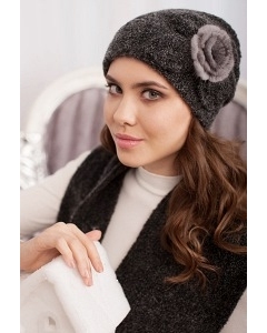 Комплект (шапка и шарф) чёрного цвета Landre Моника