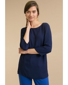 Темно-синяя блузка свободного кроя Emka B2534/beni