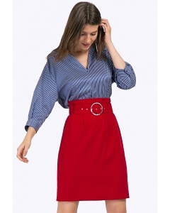 Красная юбка с завышенной линией талии Emka S754/stivi