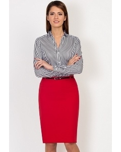 Красная юбка для учёбы и работы Emka Fashion 559-rostislava