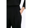 Широкие брюки черного цвета на резинке Emka D144/urban