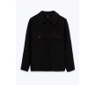 Однотонная рубашка чёрного цвета Emka B2650/mesh