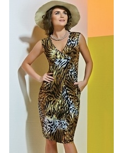Летнее платье леопардовой расцветки TopDesign A4 047