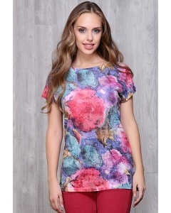 Женская футболка с акварельными цветами Issi 171116