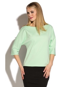 Светло-зеленая трикотажная блузка Donna Saggia DSВ-35-83t