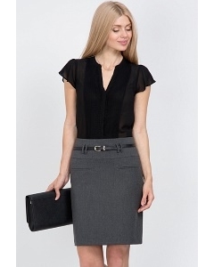 Офисная юбка серого цвета Emka Fashion 458-melanta