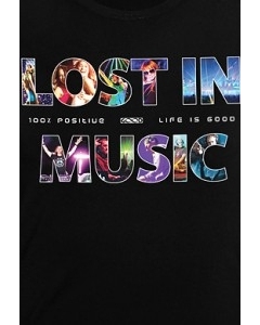 Мужская футболка Lost in music (Светится в темноте и ультрафиолете)