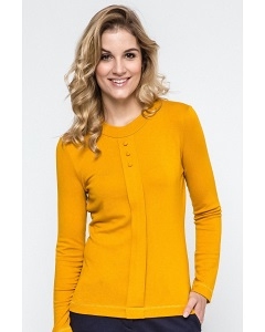 Трикотажная блузка жёлтого цвета Enny 240074