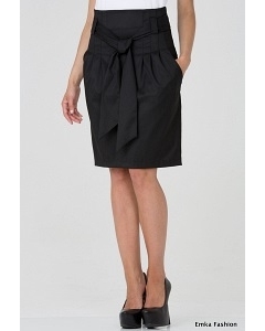 Черная юбка с широким поясом Emka Fashion 421-vega