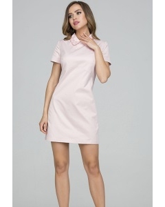 Розовое платье с кружевным воротником Donna Saggia DSP-321-54