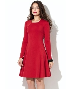 Красное платье Donna Saggia DSP-207-29t (коллекция осень 2015)