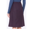 Демисезонная юбка А-силуэта с карманами Emka S720/wineberry