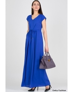 Длинное летнее платье синего цвета Emka Fashion PL-414/tefia
