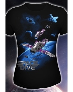 Женская футболка Space Dive (Светится в ультрафиолете)