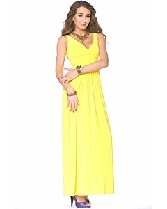 Длинное желтое платье Donna Saggia | DSP-40-54t