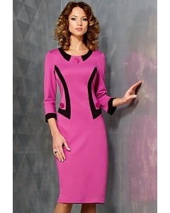 Розовое платье TopDesign B3 136