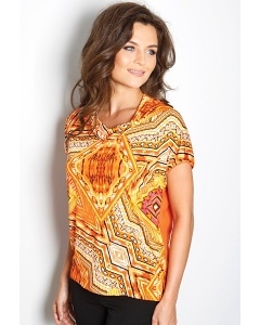 Летняя блузка оранжевого цвета TopDesign A7 026