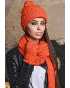 Комплект шапка+шарф+варежки SuperShapka Fox