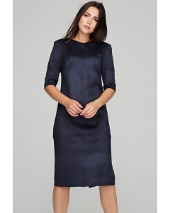 Замшевое платье тёмно-синего цвета Donna Saggia DSP-286-41t