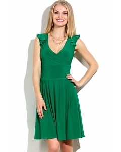 Короткое зеленое платье Donna Saggia DSP-145-73t