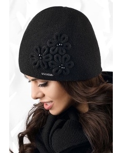 Женская шапка по голове чёрного цвета Kamea Corato
