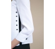 Белая блузка с чёрными лампасами Emka B2383/araika