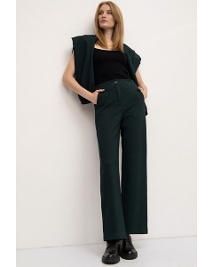 Трикотажные брюки зелёного цвета Emka D239/nelly
