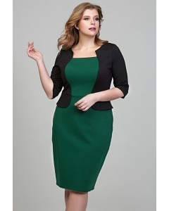 Чёрно-зелёное платье Donna Saggia DSPB-08-44t